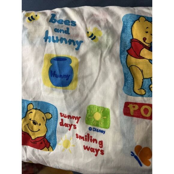 Vintage Classic Pooh Winnie the Pooh Hunny Jar Sunny Days Fitted Crib Sheet - Picture 2 of 6